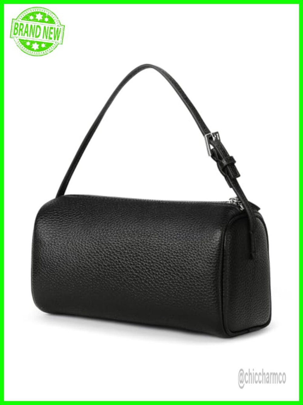 Vegan Leather Mini Purse Small Crossbody Barrel Bag Adjustable Strap